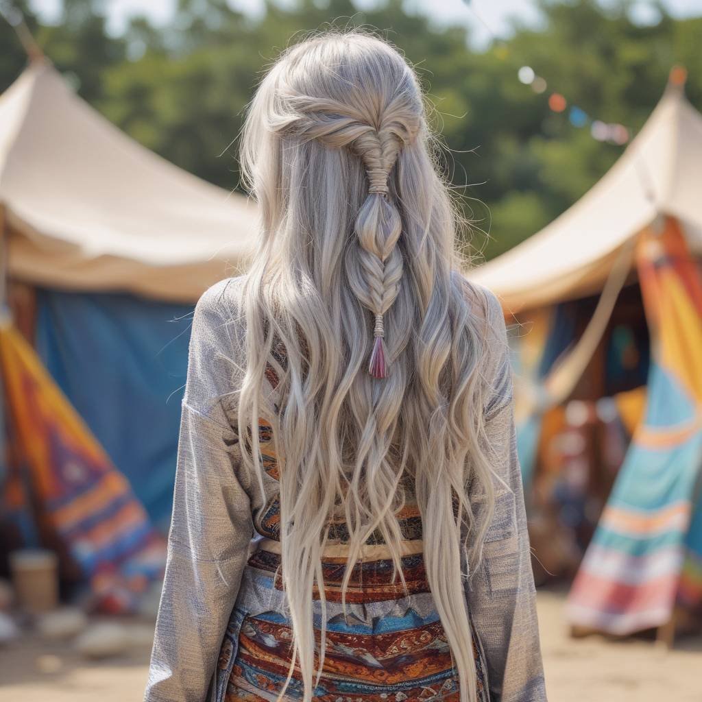 Silver Boho Braids