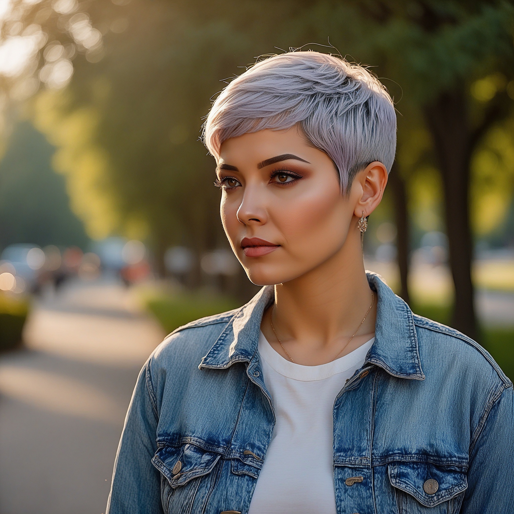 Silver Pixie With Lavander Hue