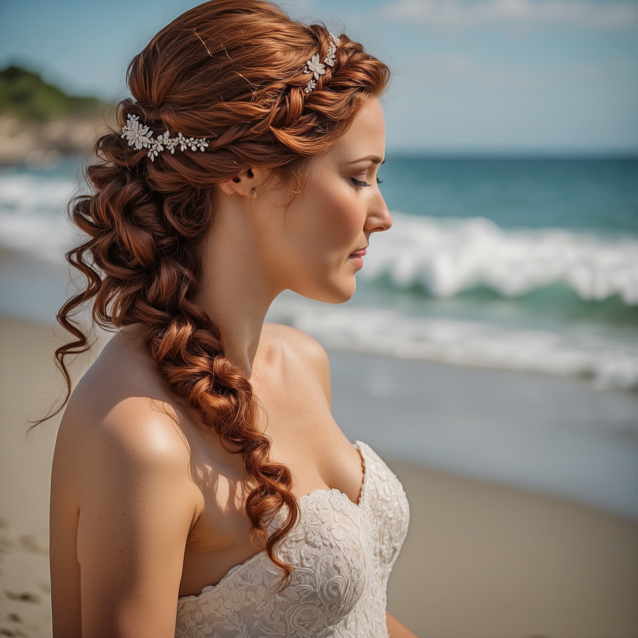 Twisted Hearband Braid With Half-Up Waves