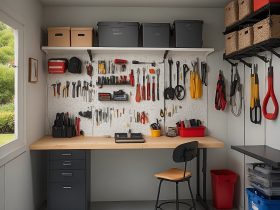 Wall Mounted Board And Small Work Bench