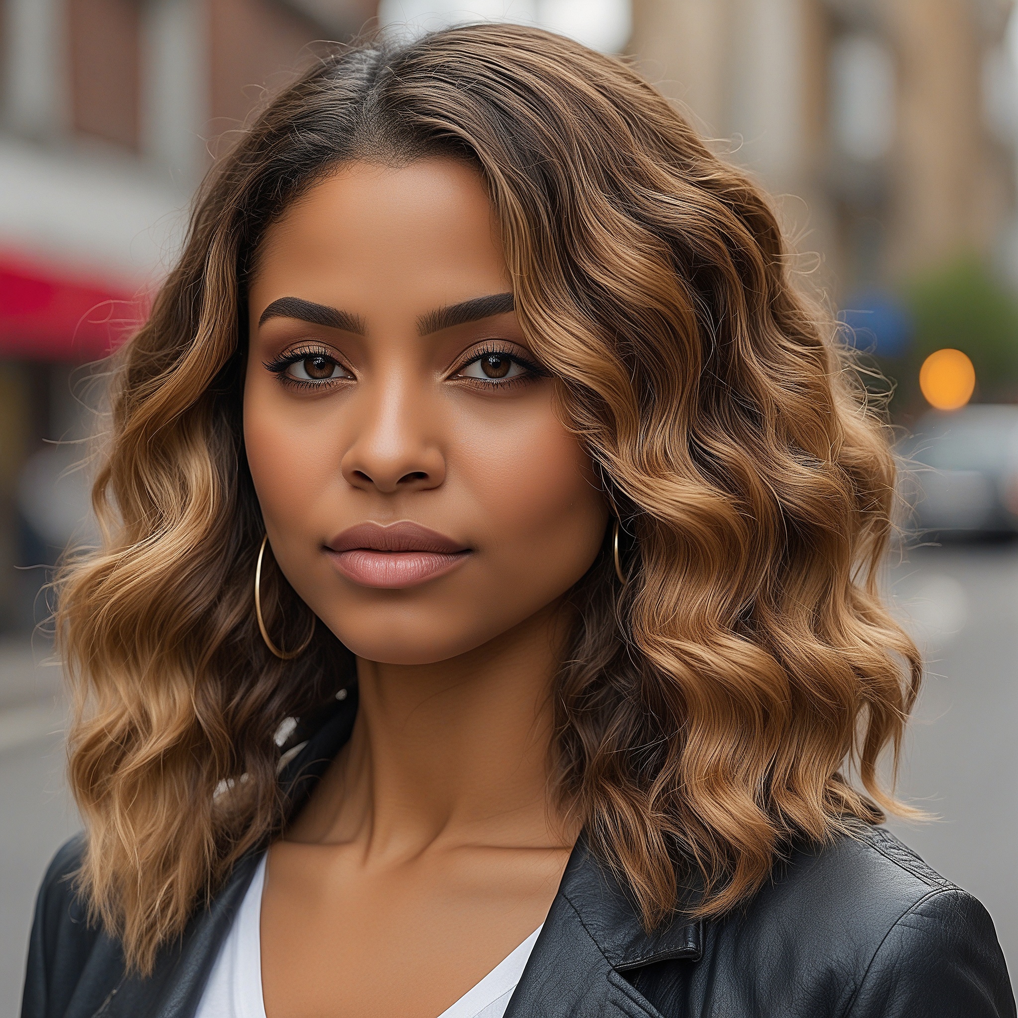 Wavy Bob Balayage Bronde