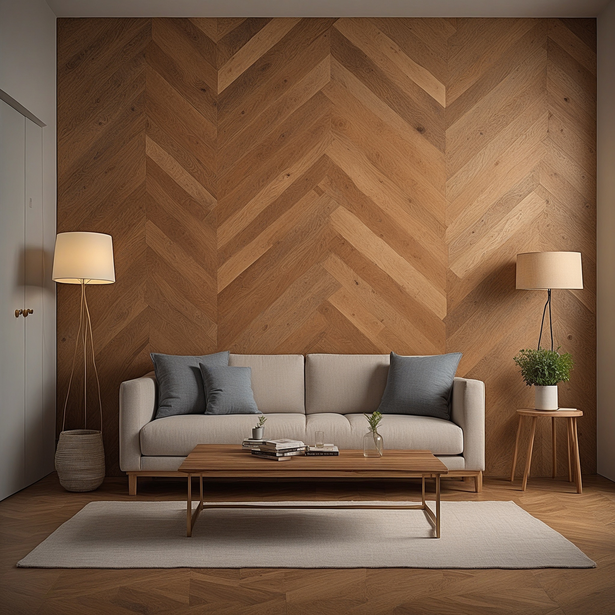 Wood Palette Chevron Patterned Wall Accent