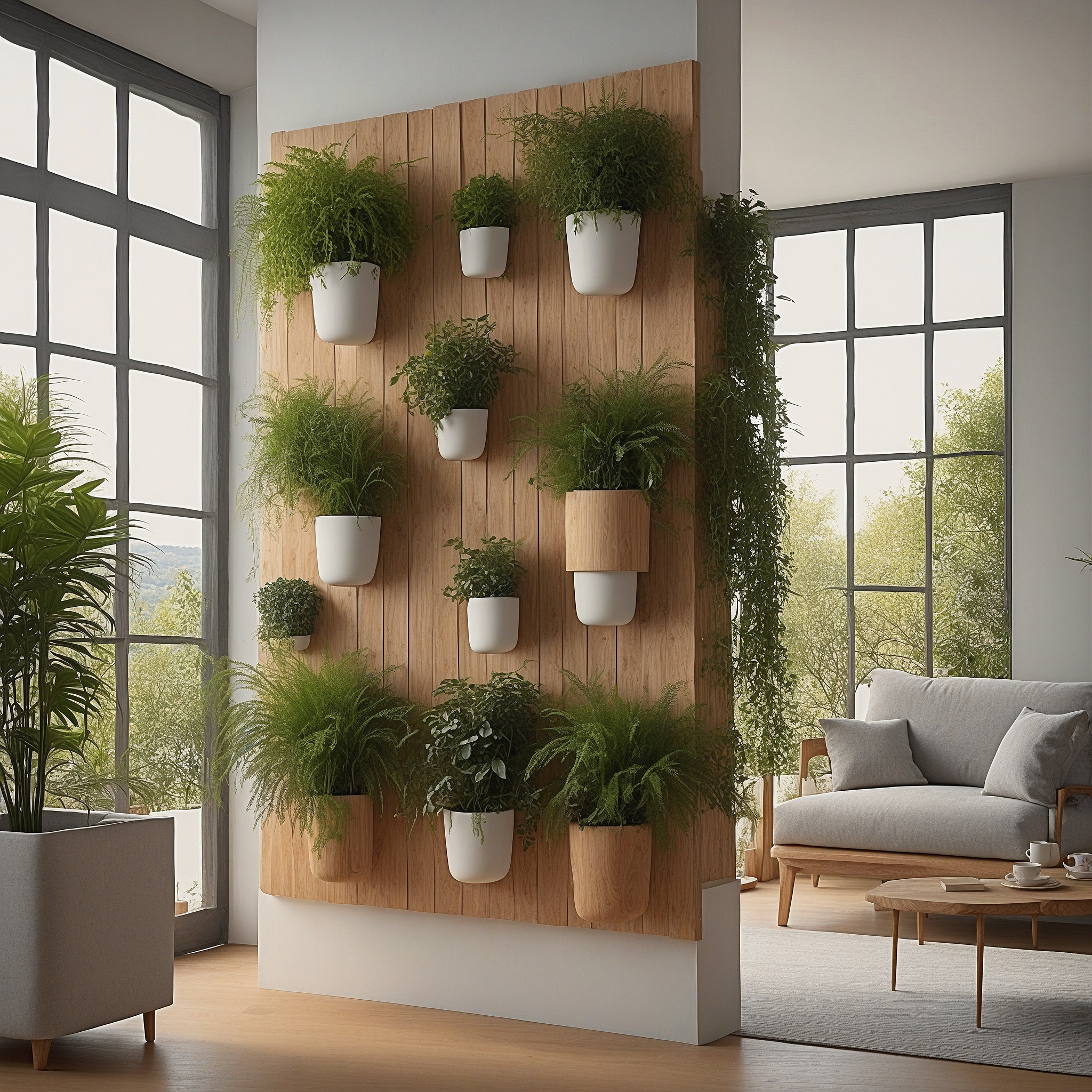 Wood Vertical Wall Garden