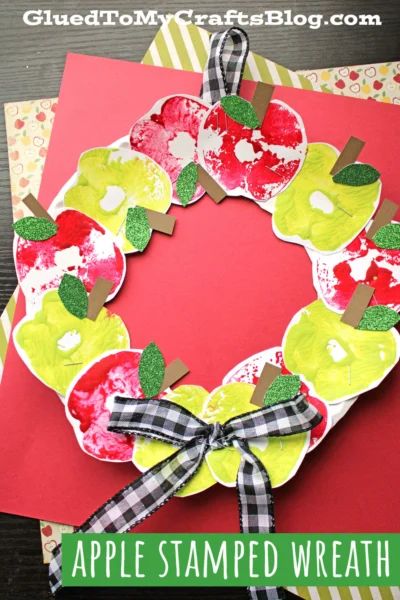 Apple Stamped Wreath