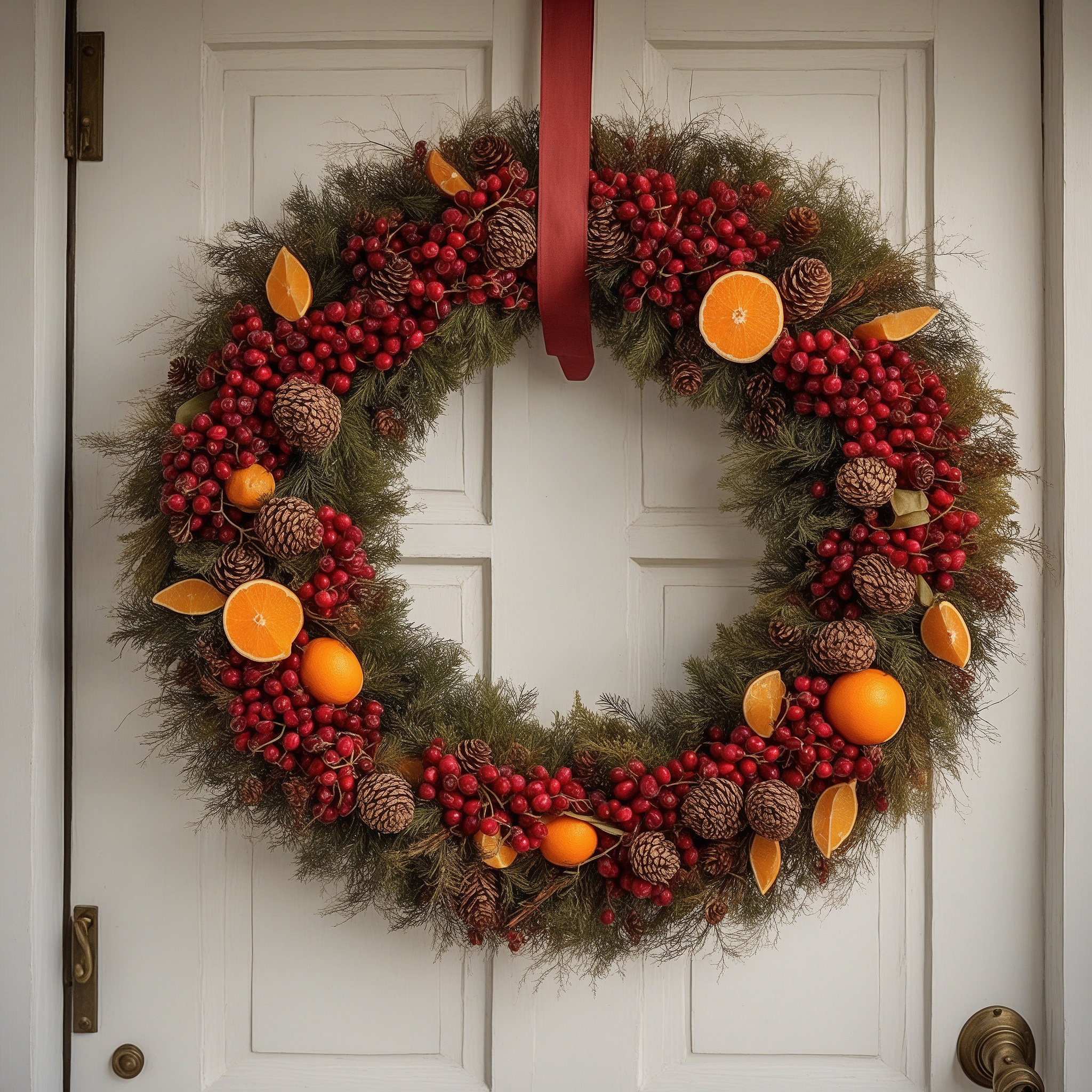 Artificial Cranberries, Cinnamon Sticks, and Orange Slices