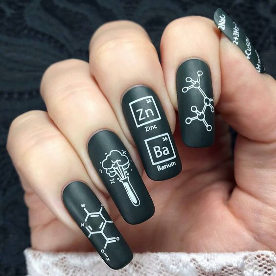 Blackboard Sciense Nails