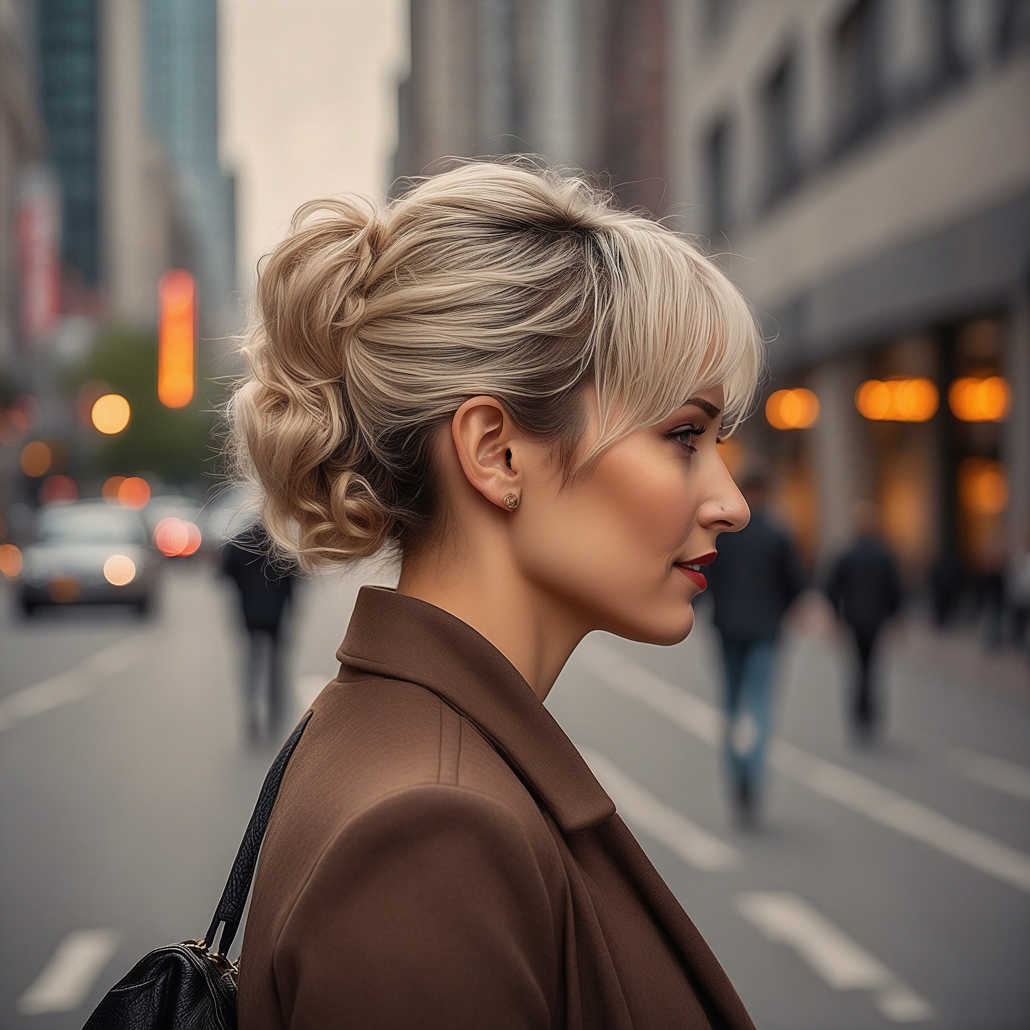 Blonde With Chocolate Balayage Updo