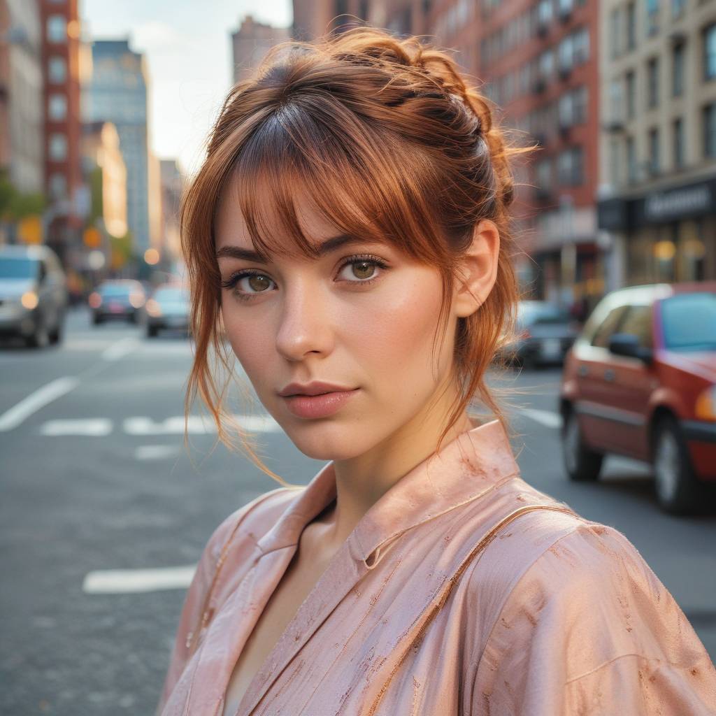 Caramel With Rose Gold Highlights Updo