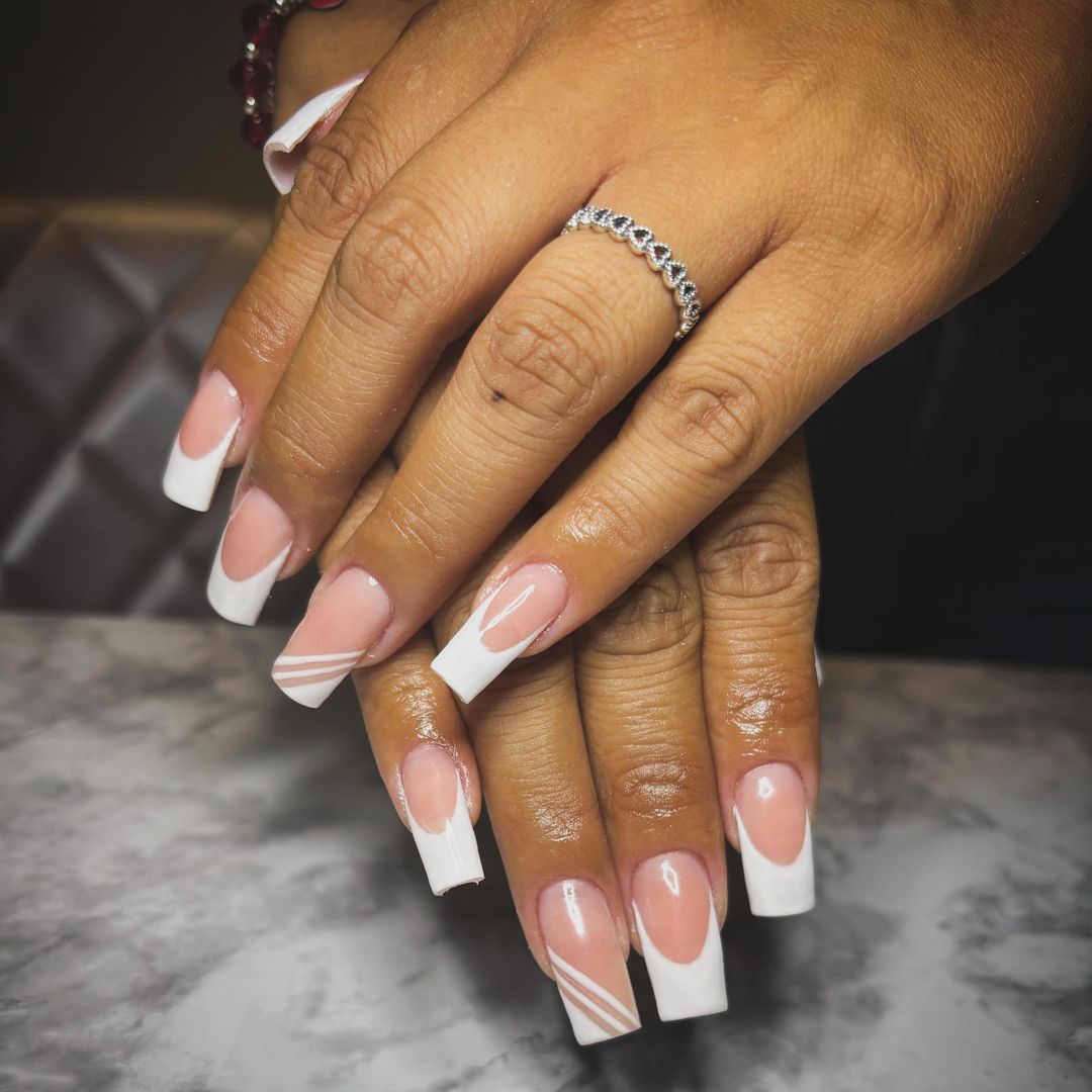 Classic White French Mani