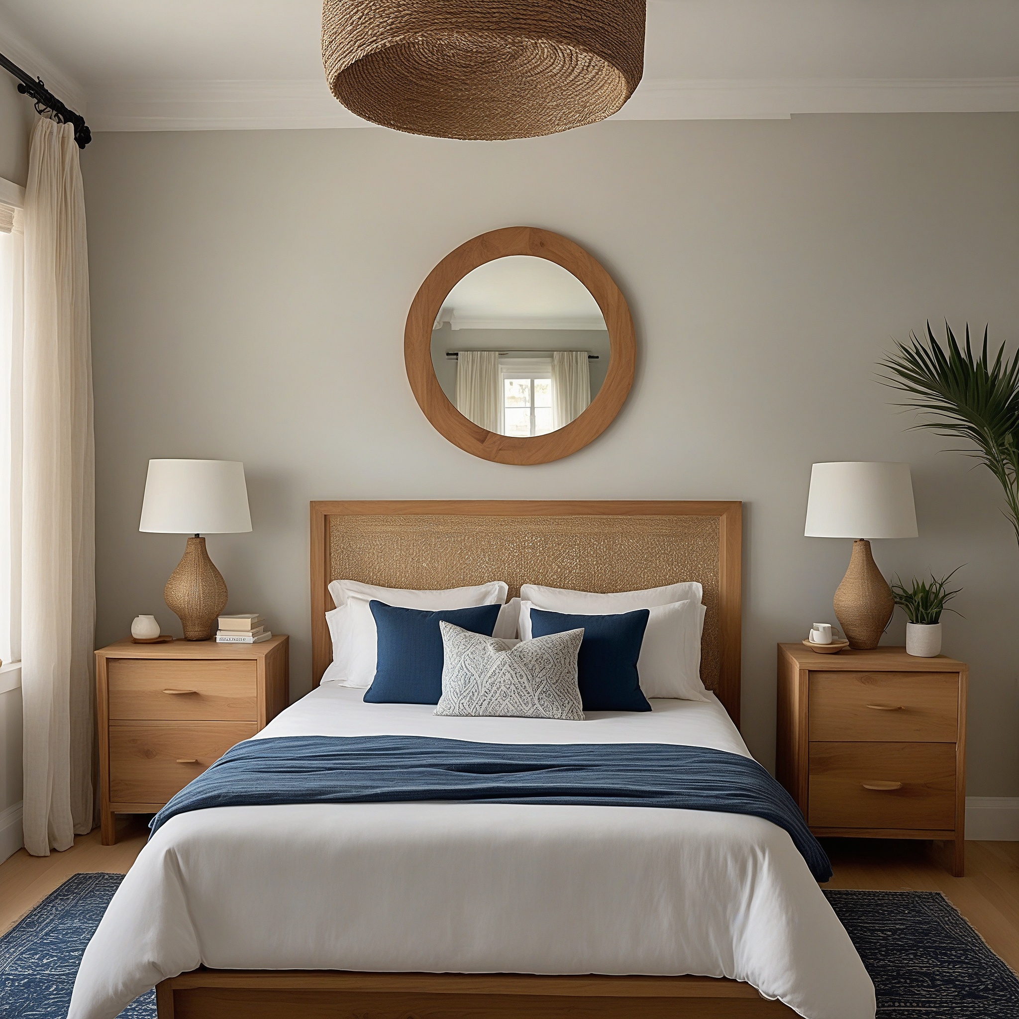 Coastal Bedroom In Soft White And Sandy Beige Tones