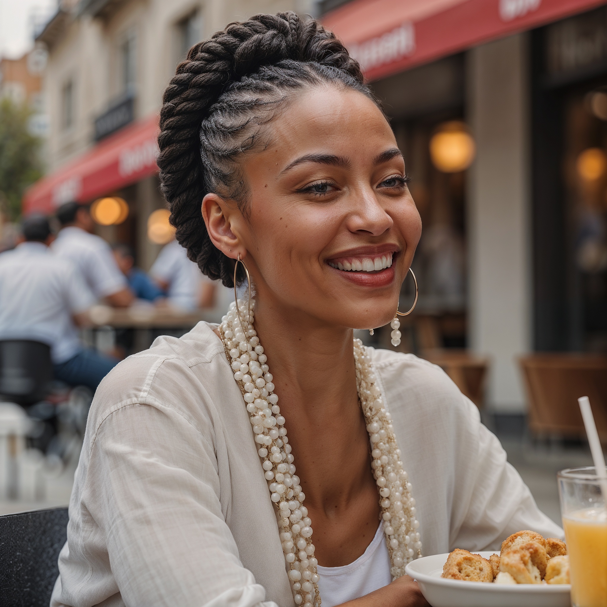 Cornrow updoCrown Braid Bun