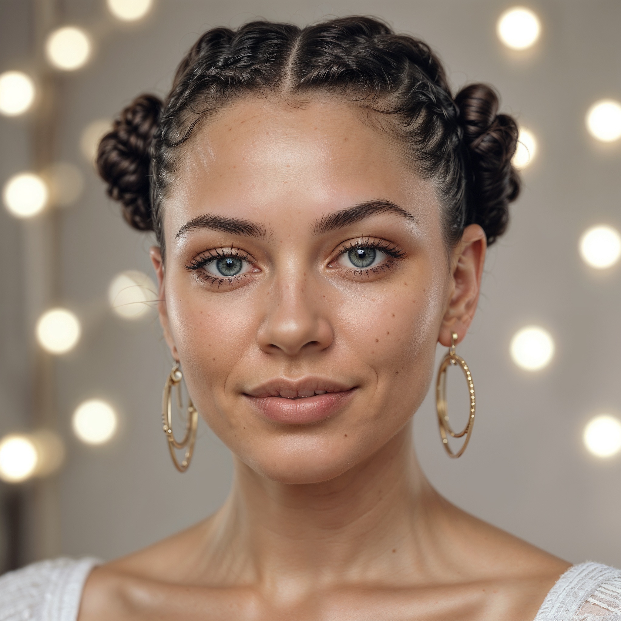 Cornrows With Twisted Space Buns