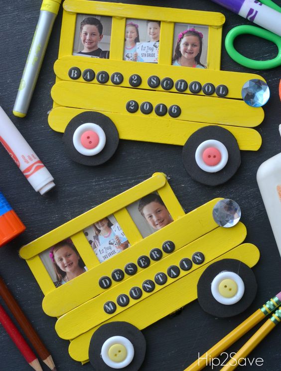 Craft Stick School Bus