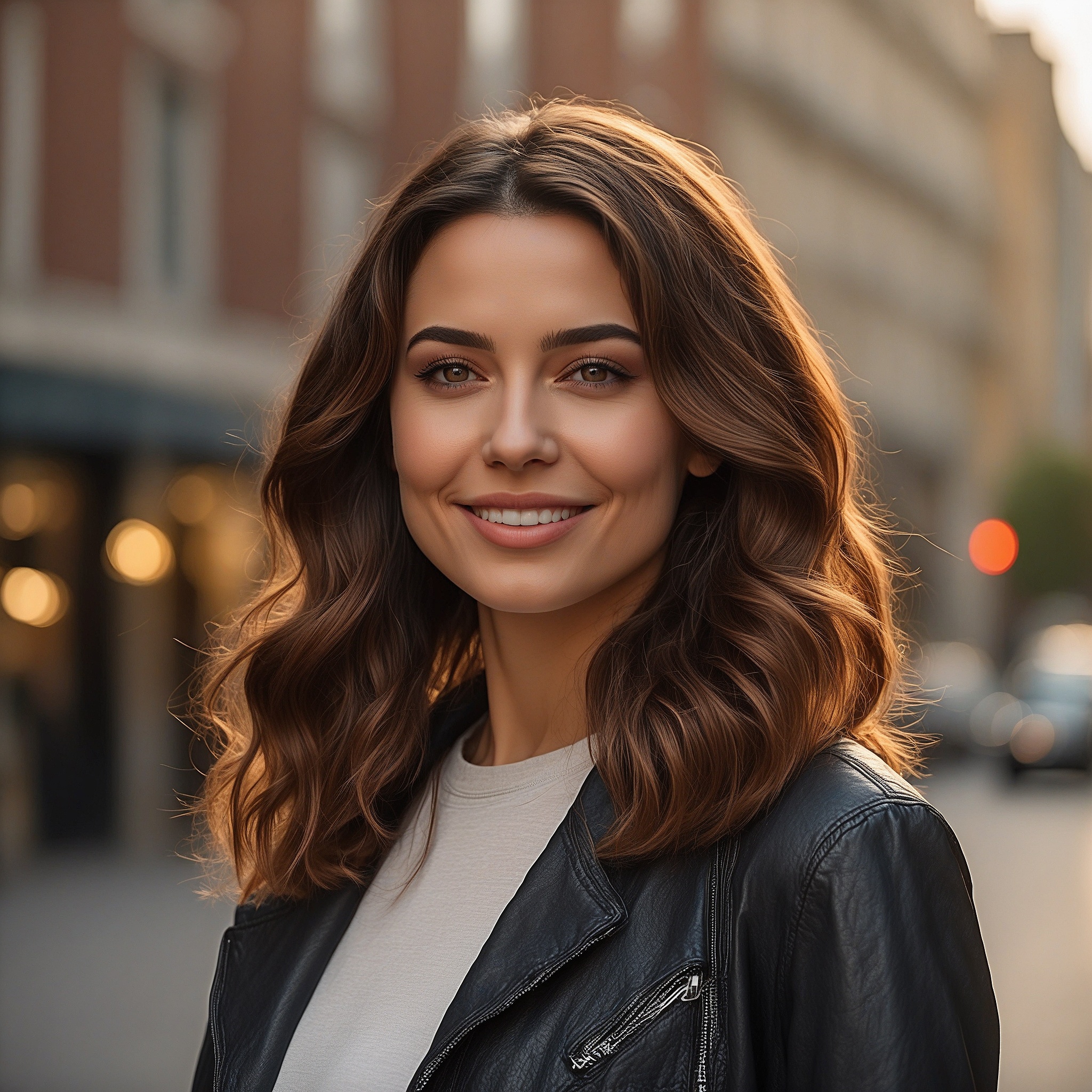 Dark Brown With Chestnut Balayage