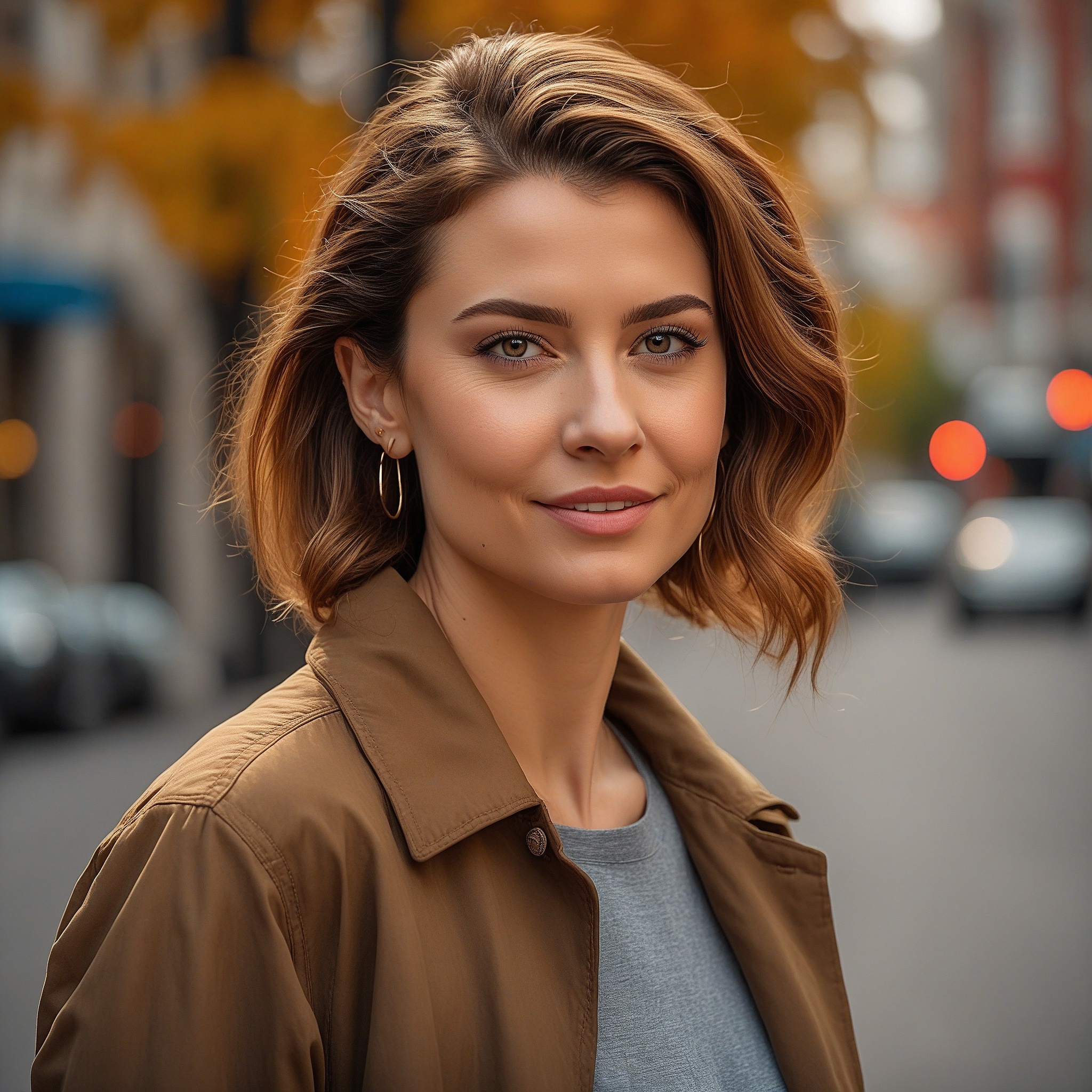 Dark Brown With Honey Whiskey Balayage