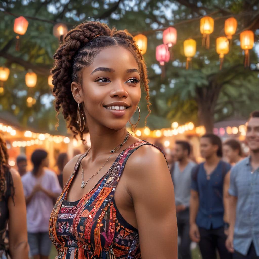 Half-up Half-down Copper Twist Box Braids