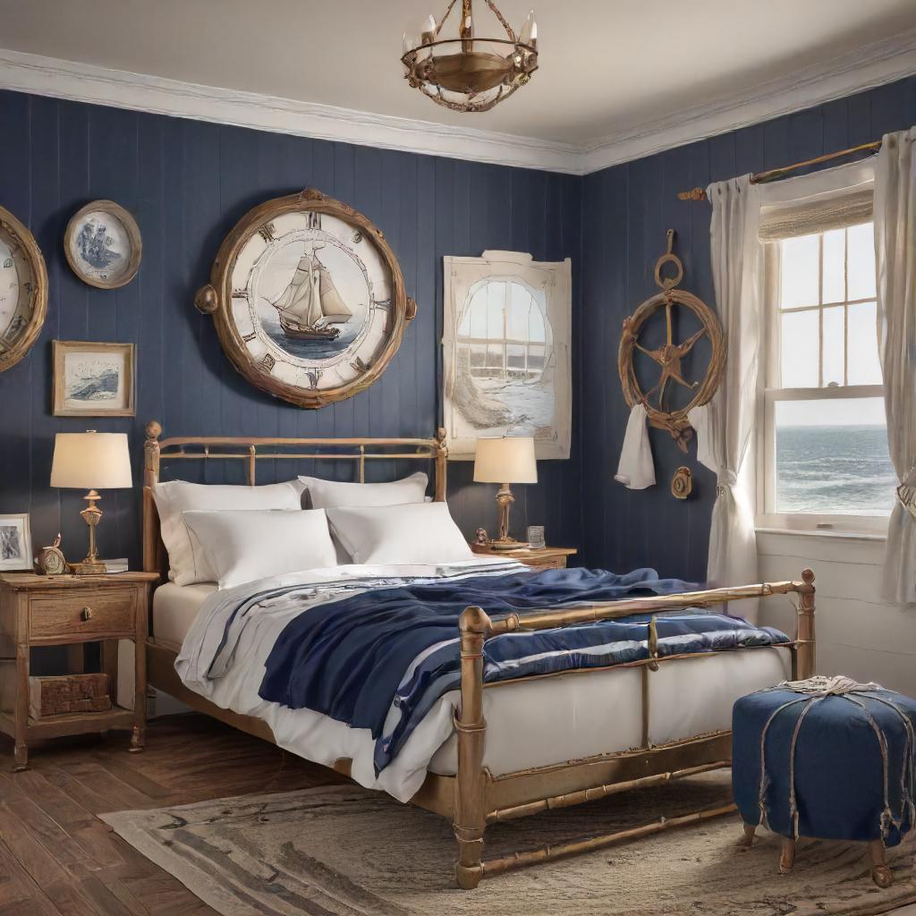 Nautical-themed Coastal Bedroom