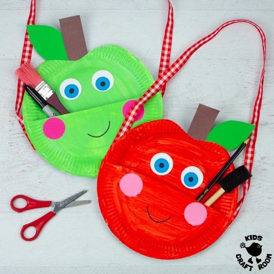 Paper Plate Apple Craft