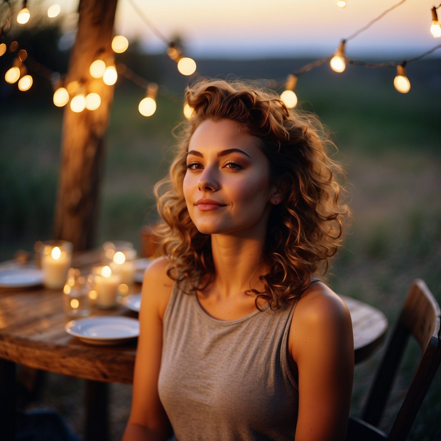 Styled Shoulder Lenght Curls