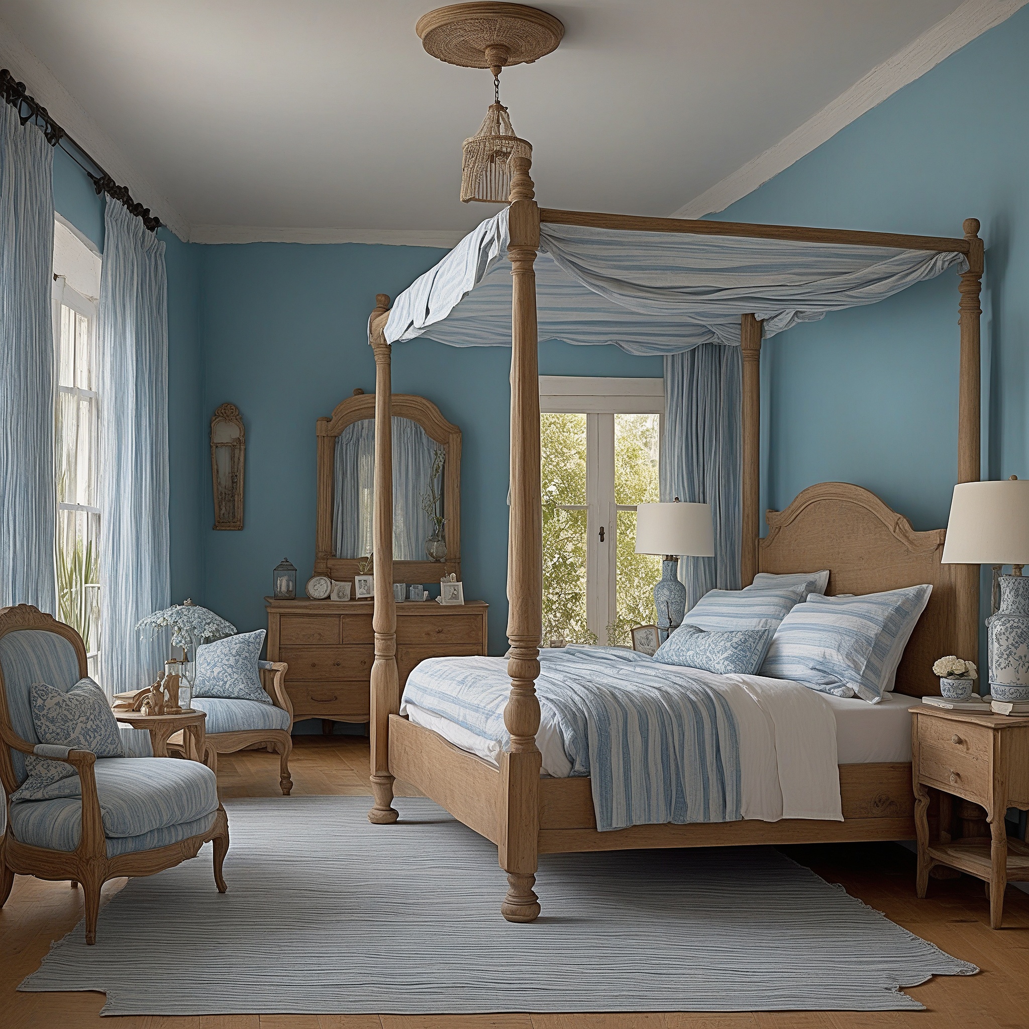 Traditional Coastal Bedroom With a Classic Design