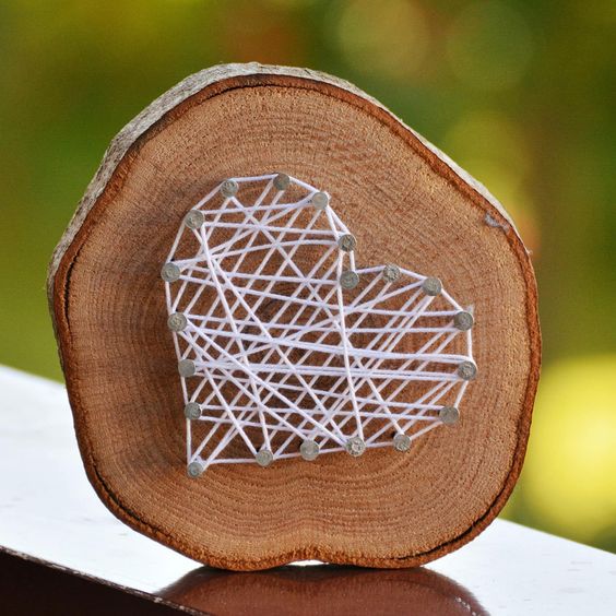 Wood Slice String Art