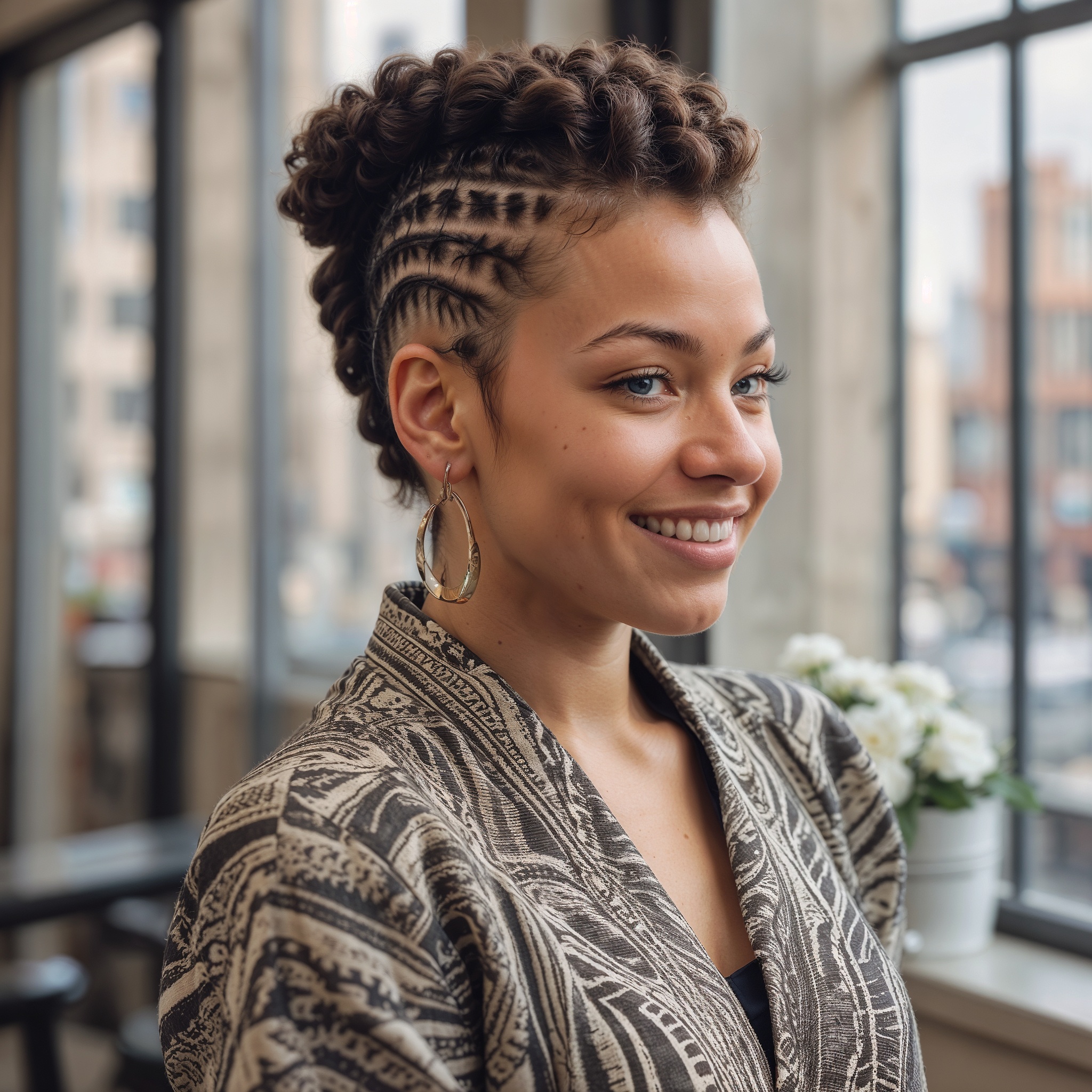 mohawk cornrow braid style