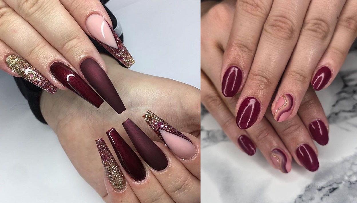 Burgundy Nails1