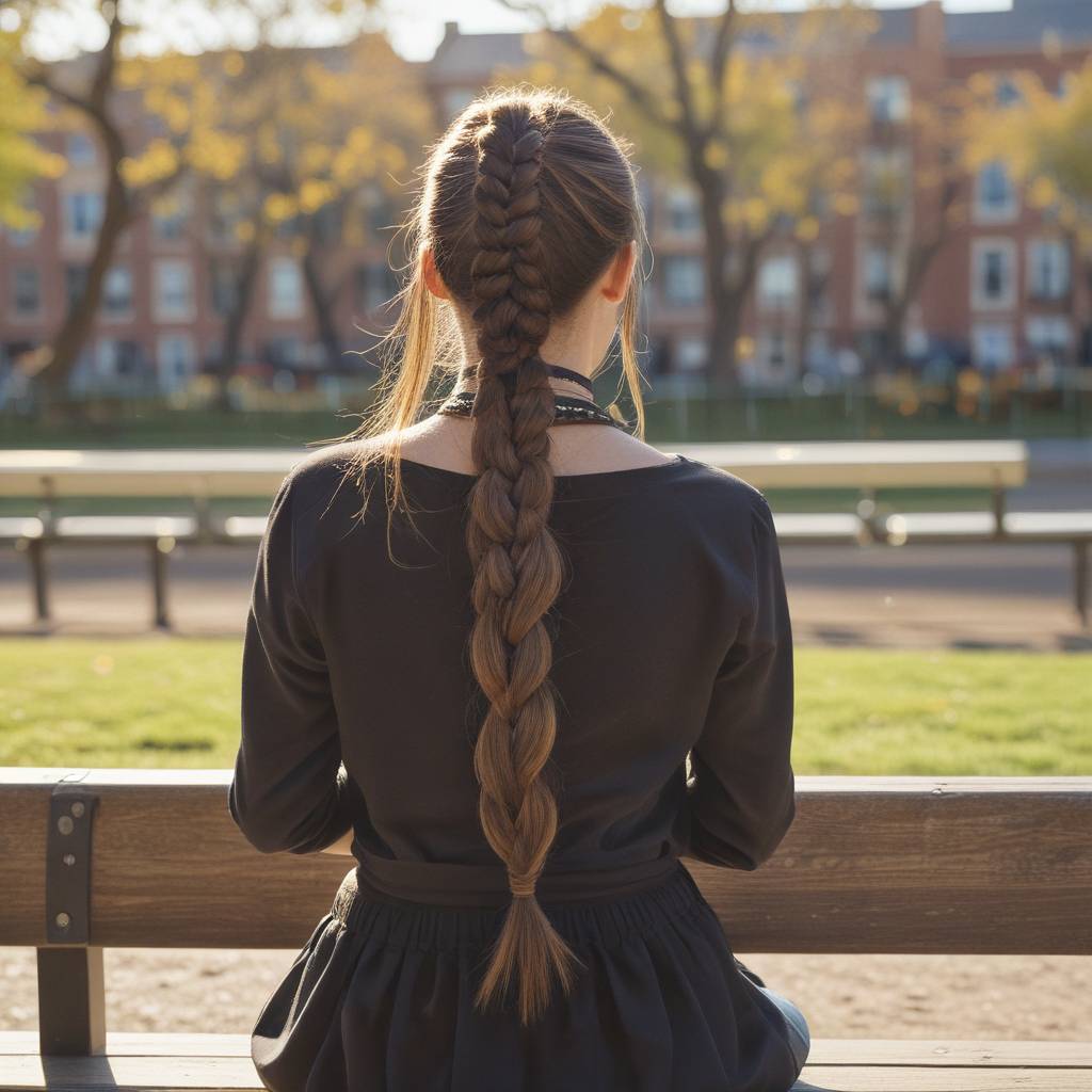 Chestnut With Honey Highlights Chestnut Single Braid