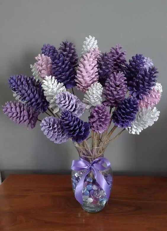 Colored Pinecone Bouquet