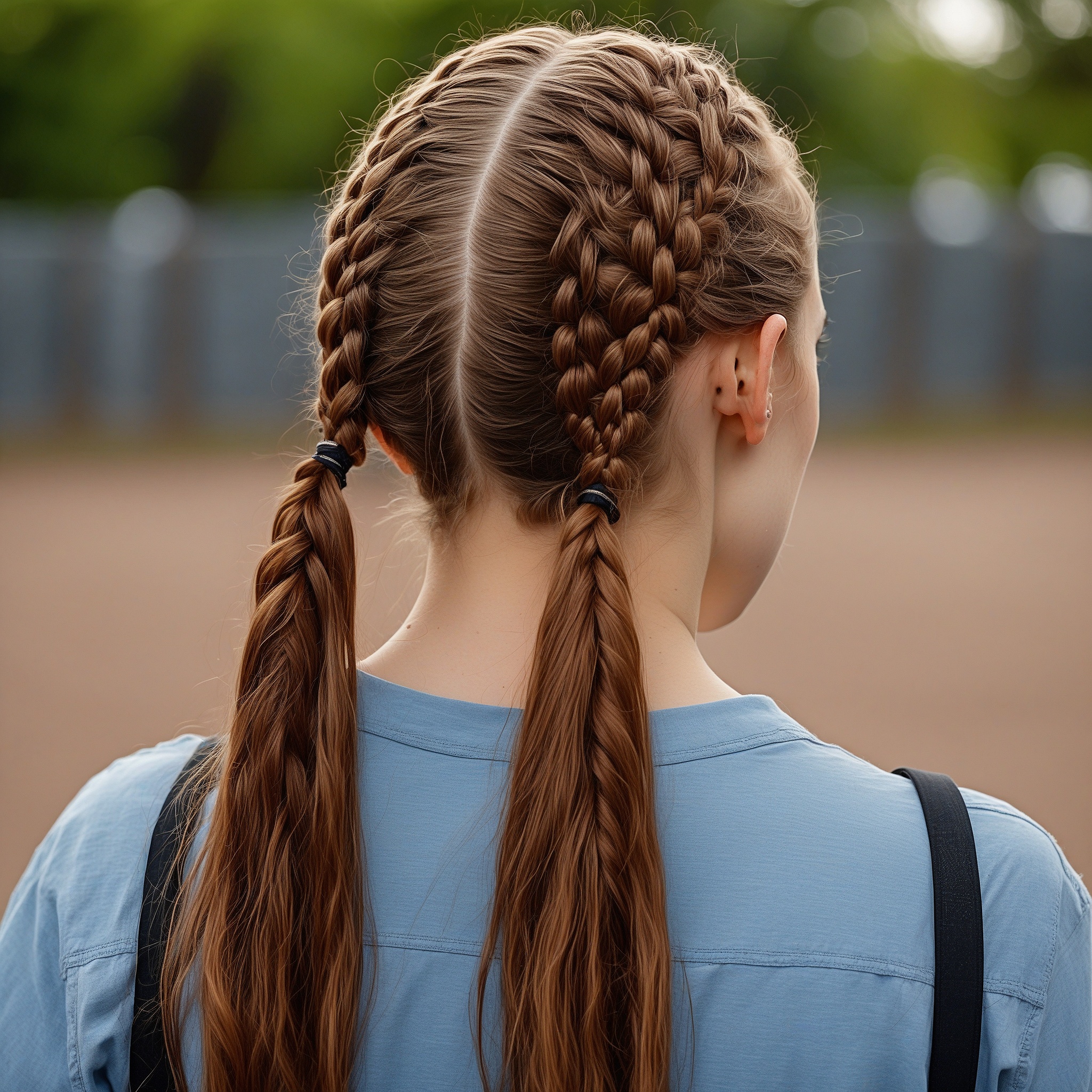 Double Dutch Braids Into Pigtails