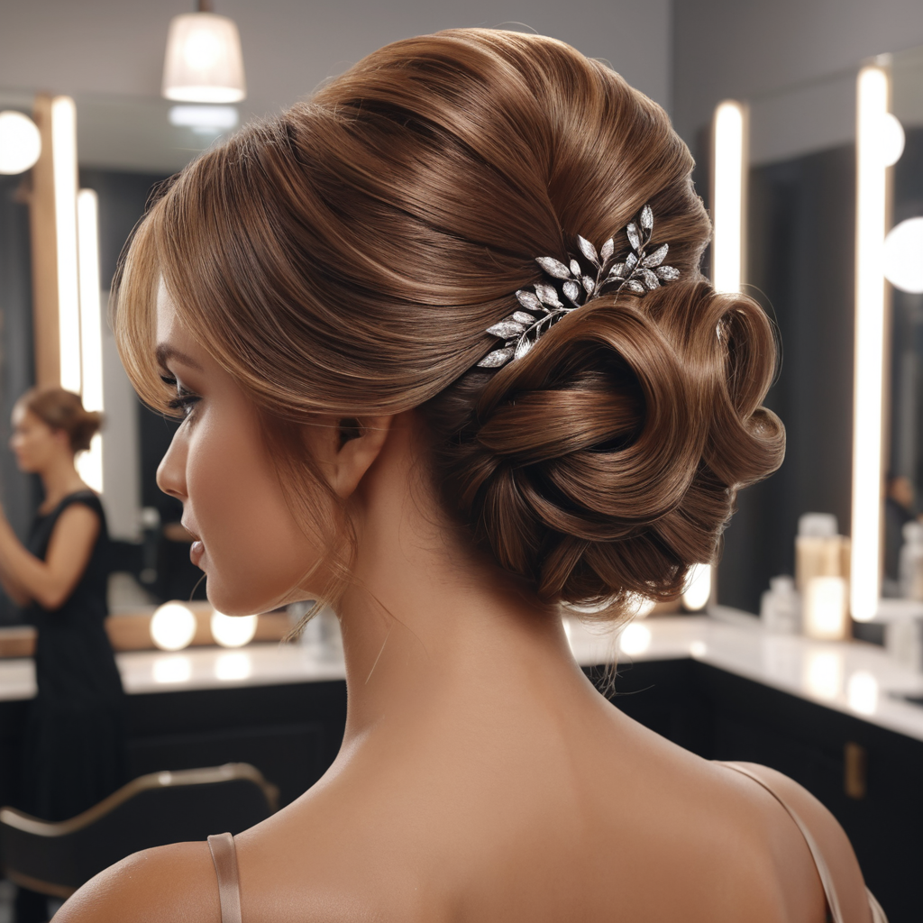 Elegant Rich Caramel Updo