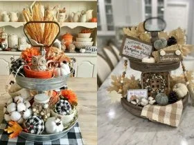 Fall Tiered Tray Display