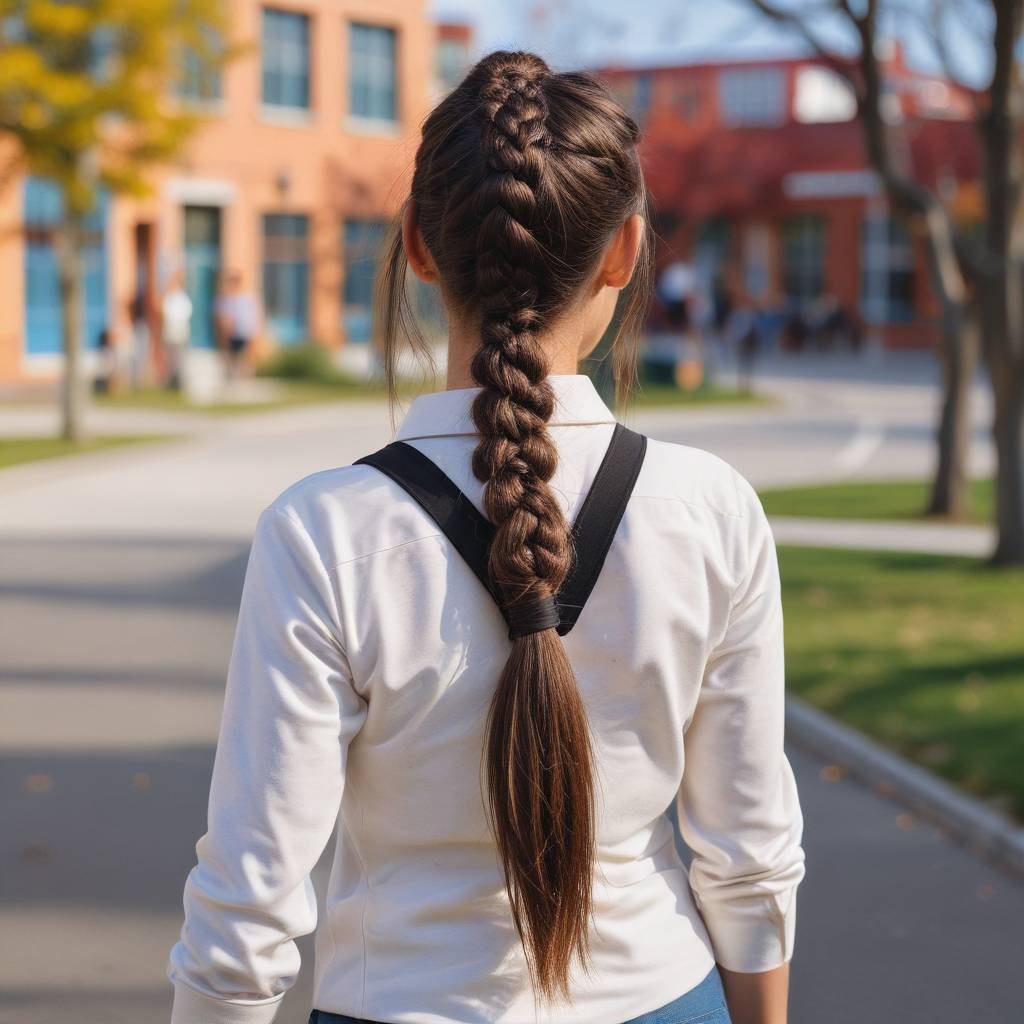 High Braided Ponytail