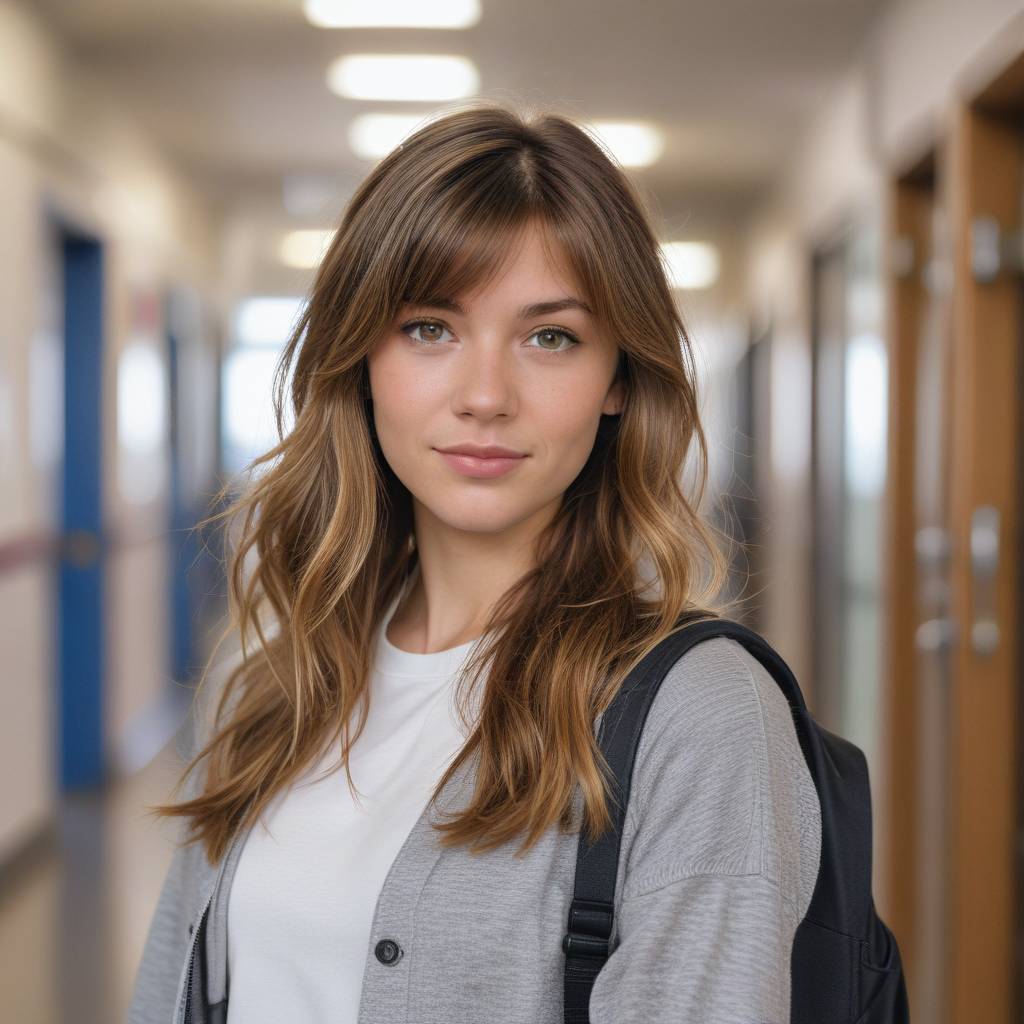 Layered Soft Waves With Bangs