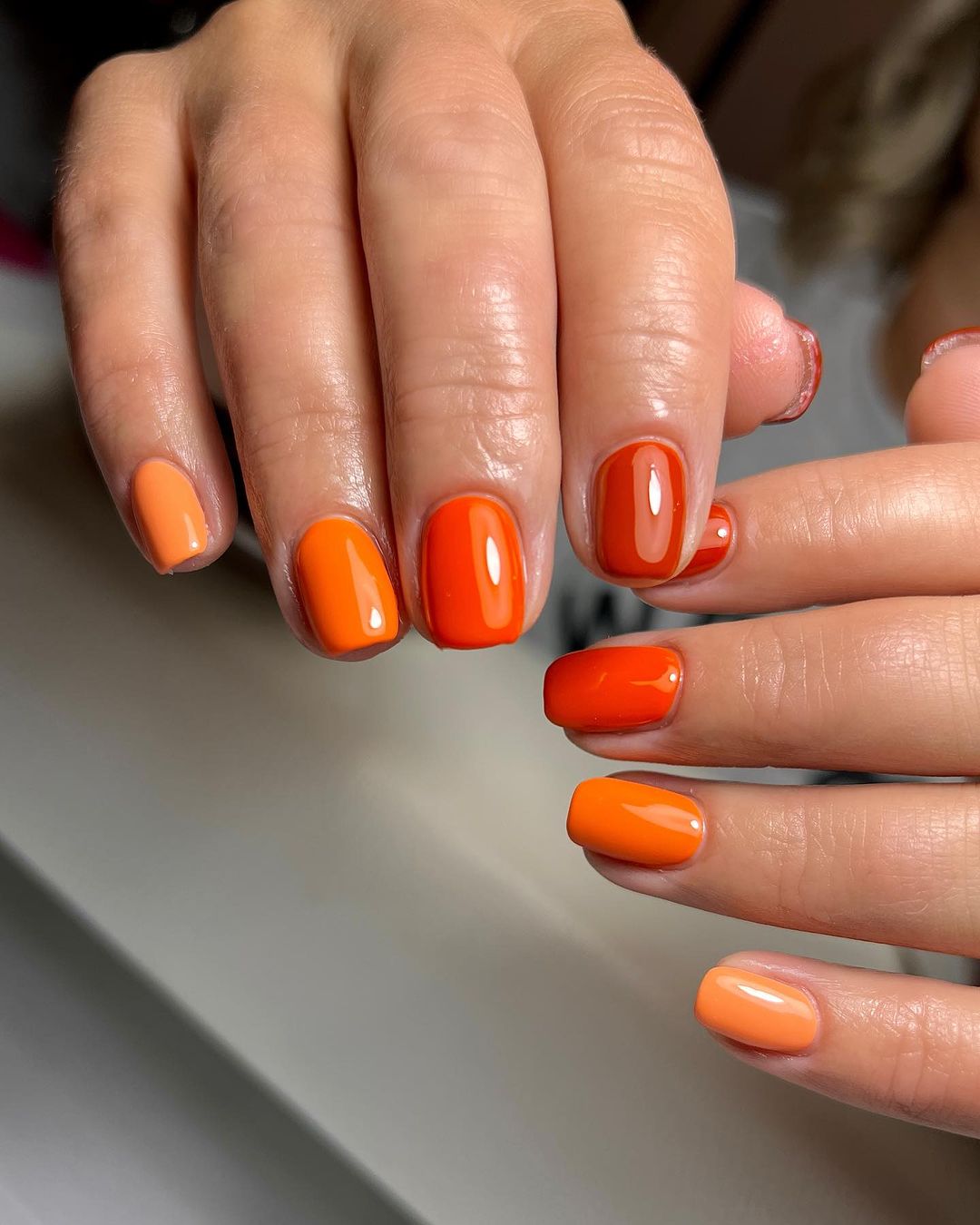 Orange Palette Nails