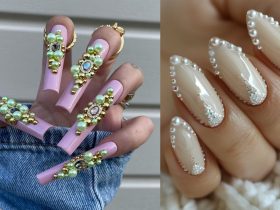 Pearl Embellished Nails