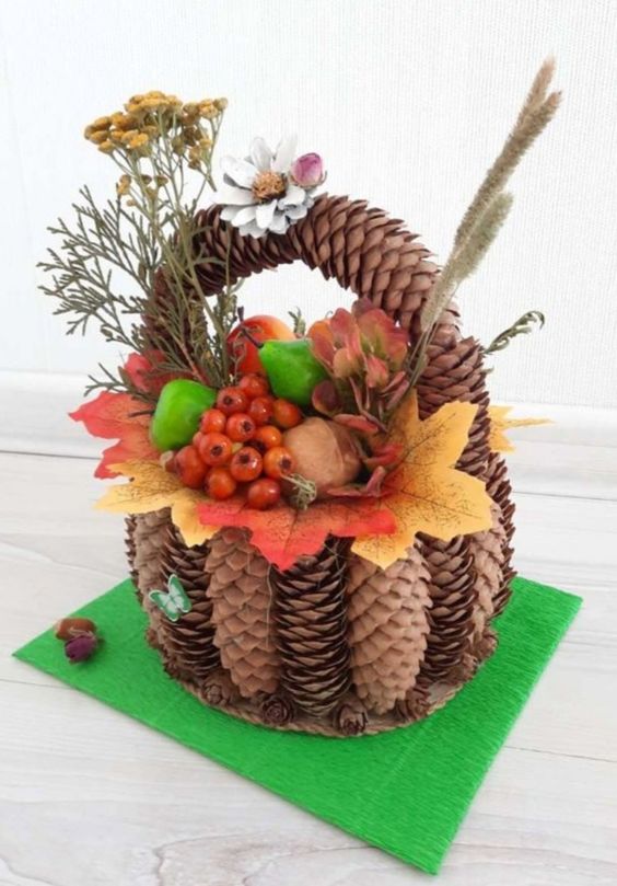 Pinecone Fall Basket