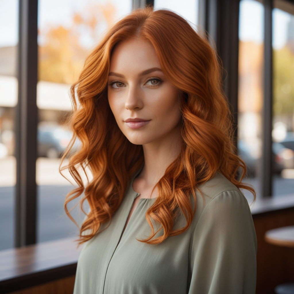 Pumpkin Spice In Medium Lenght Loose Waves