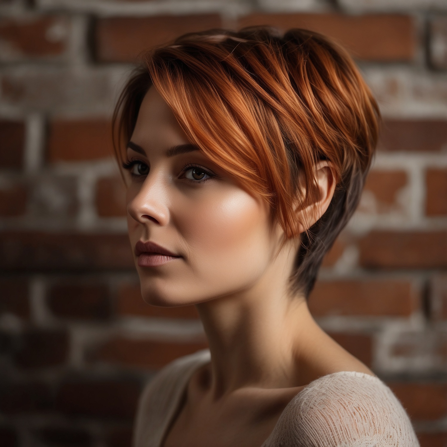 Pumpkin Spice Pixie With Brown Undercut