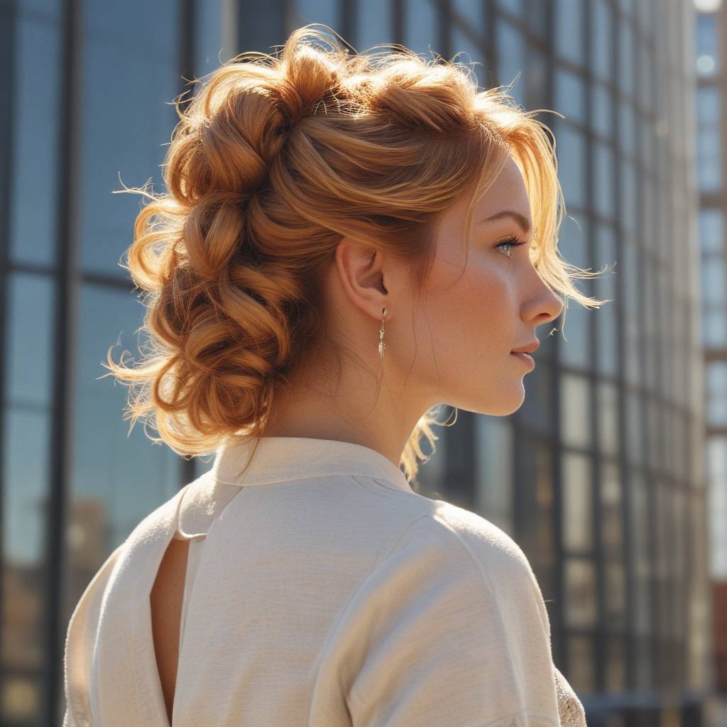 Pumpkin Spice Updo With Blonde Tones