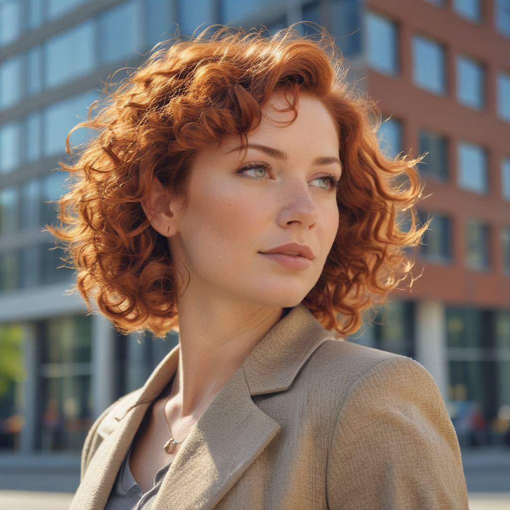 Pumpkins Spice And Rich Auburn on Short Tight Curls