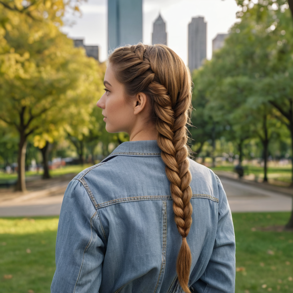 Rich Caramel Braid With Golden Brown Tones