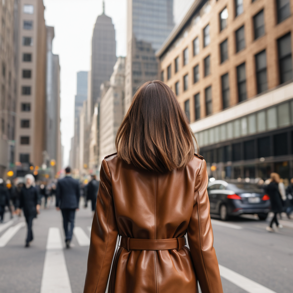 Rich Caramel Razor-cut Lob With Chestnut Brown Undertones