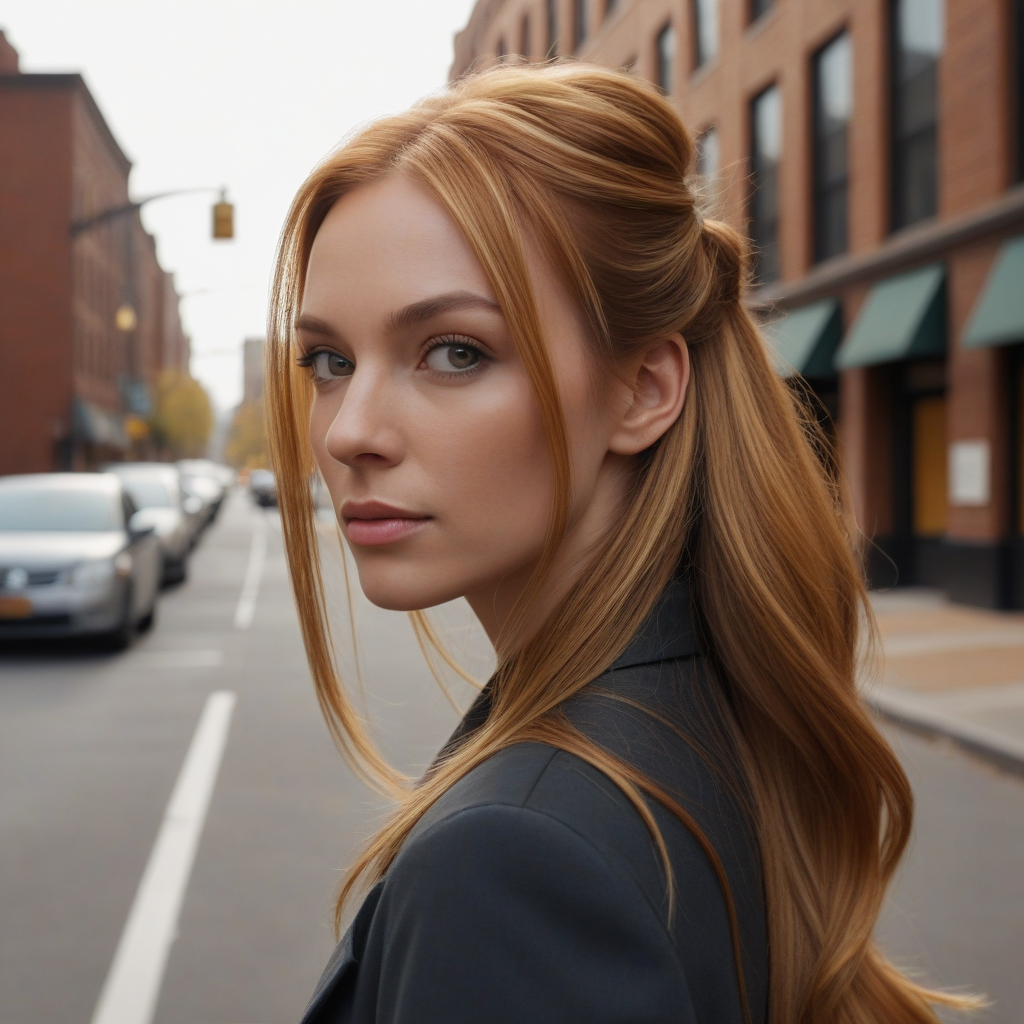 Straight Pumkin Spice With Blonde Highlights